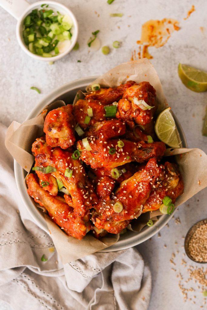 Whole30 chicken wing recipe coated in thai curry sauce