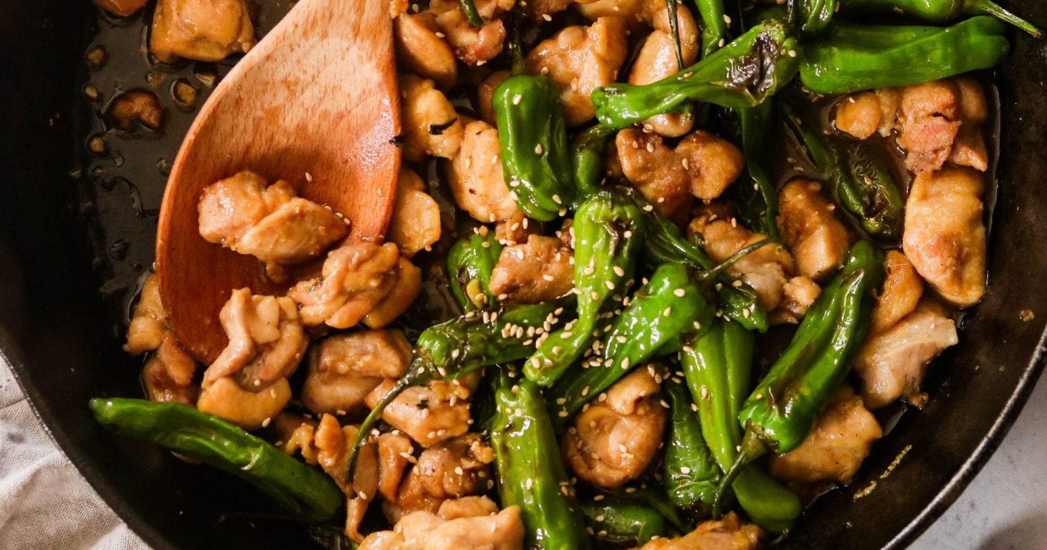 Paleo Mongolian Chicken with Shishito Peppers (Whole30)