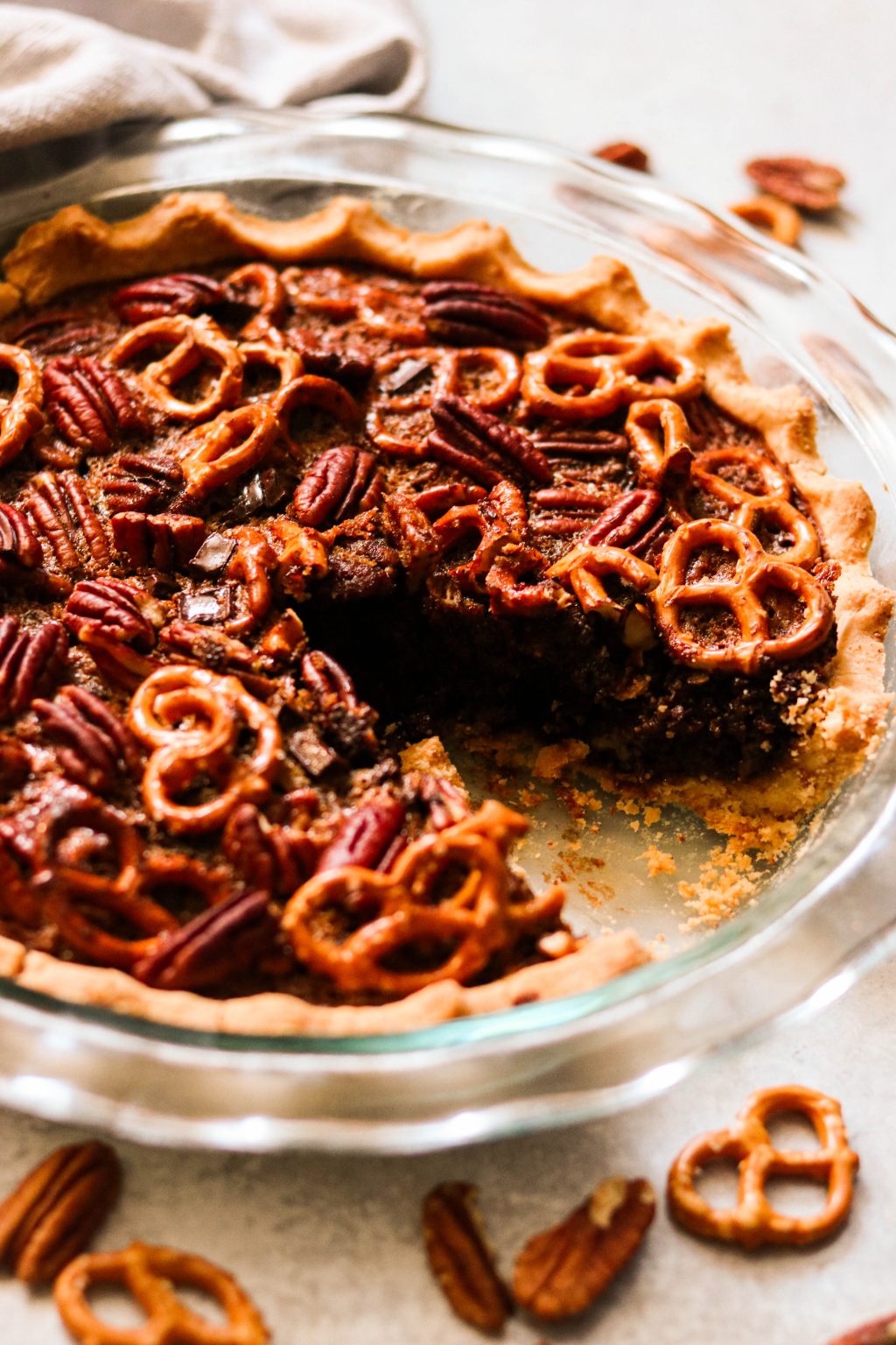 Chocolate Chip Pretzel Pecan Pie (Gluten Free, Paleo) What Great