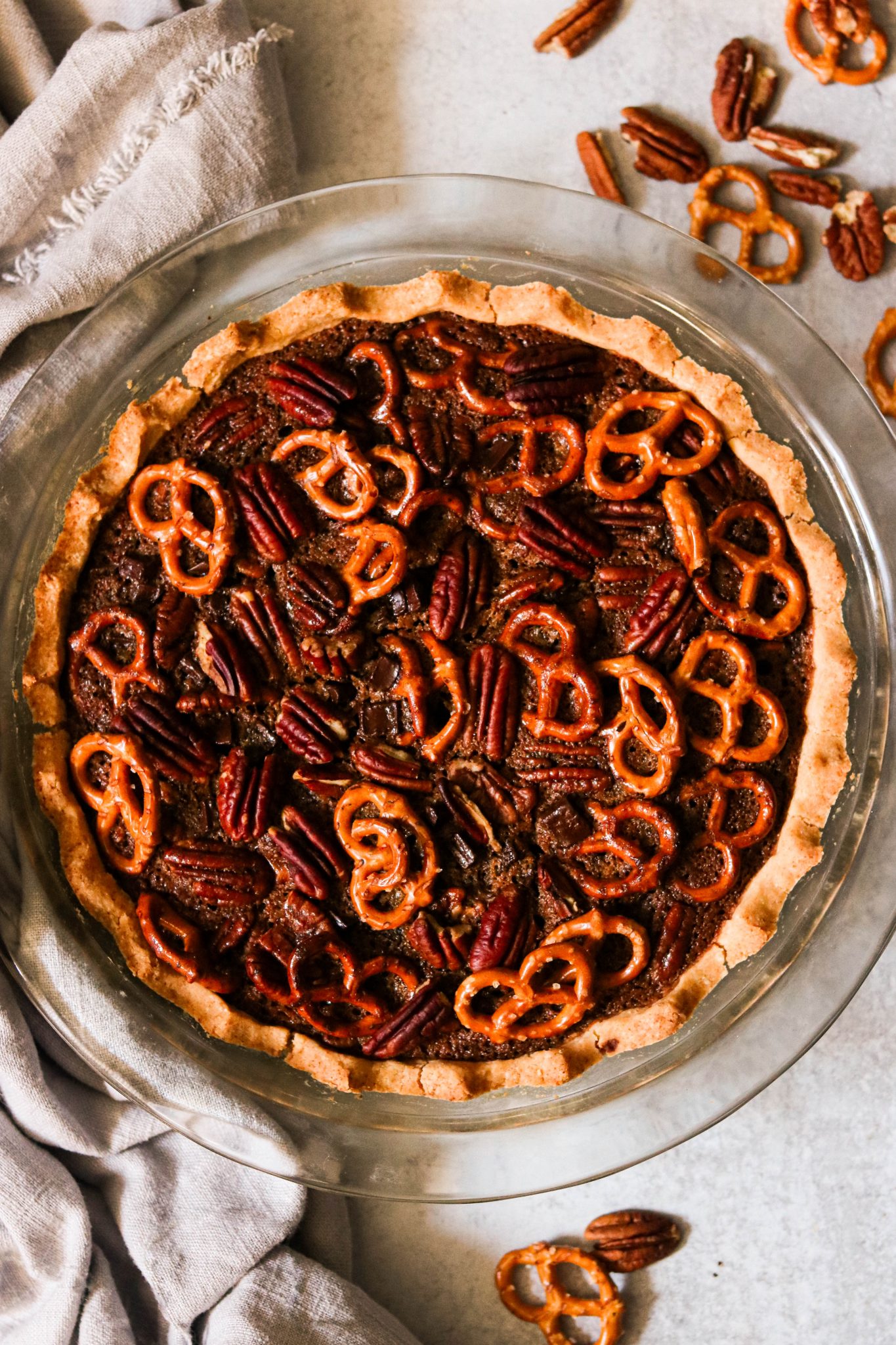 Chocolate Chip Pretzel Pecan Pie (Gluten Free, Paleo) What Great