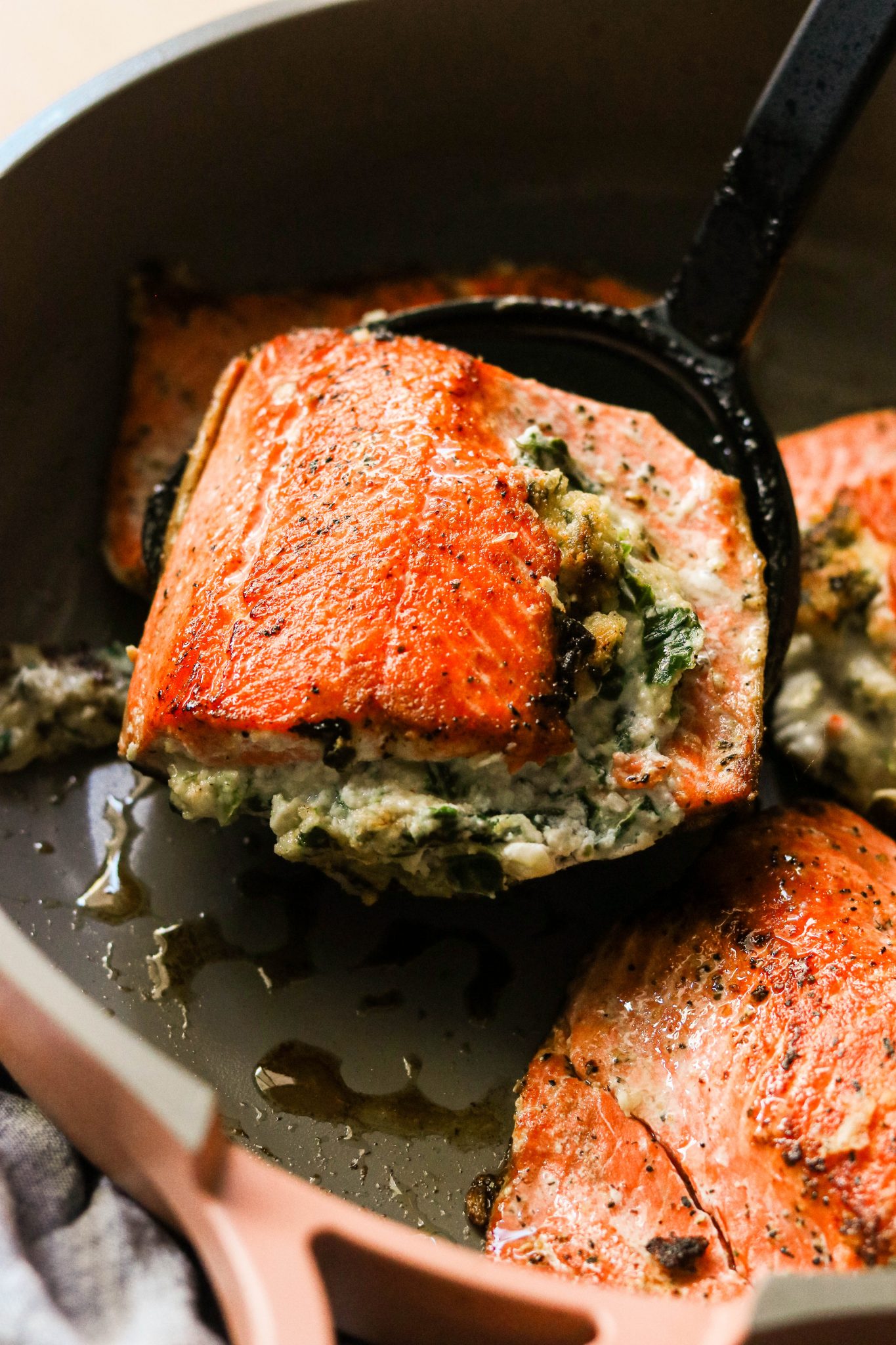 Creamy Spinach Stuffed Salmon Recipe (20 Minutes) What Great Grandma Ate