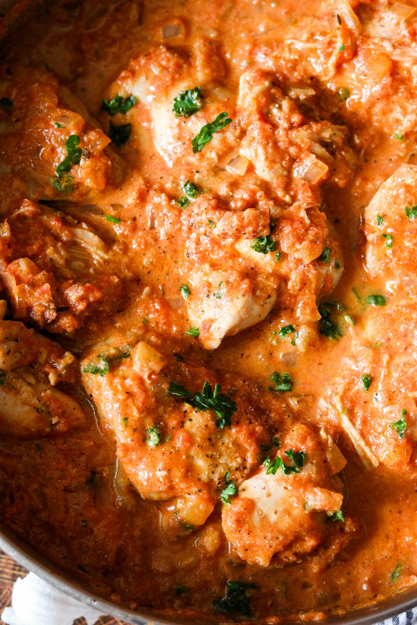 Chicken with Creamy Tomato Sauce (Paleo, Whole30) Instant Pot or