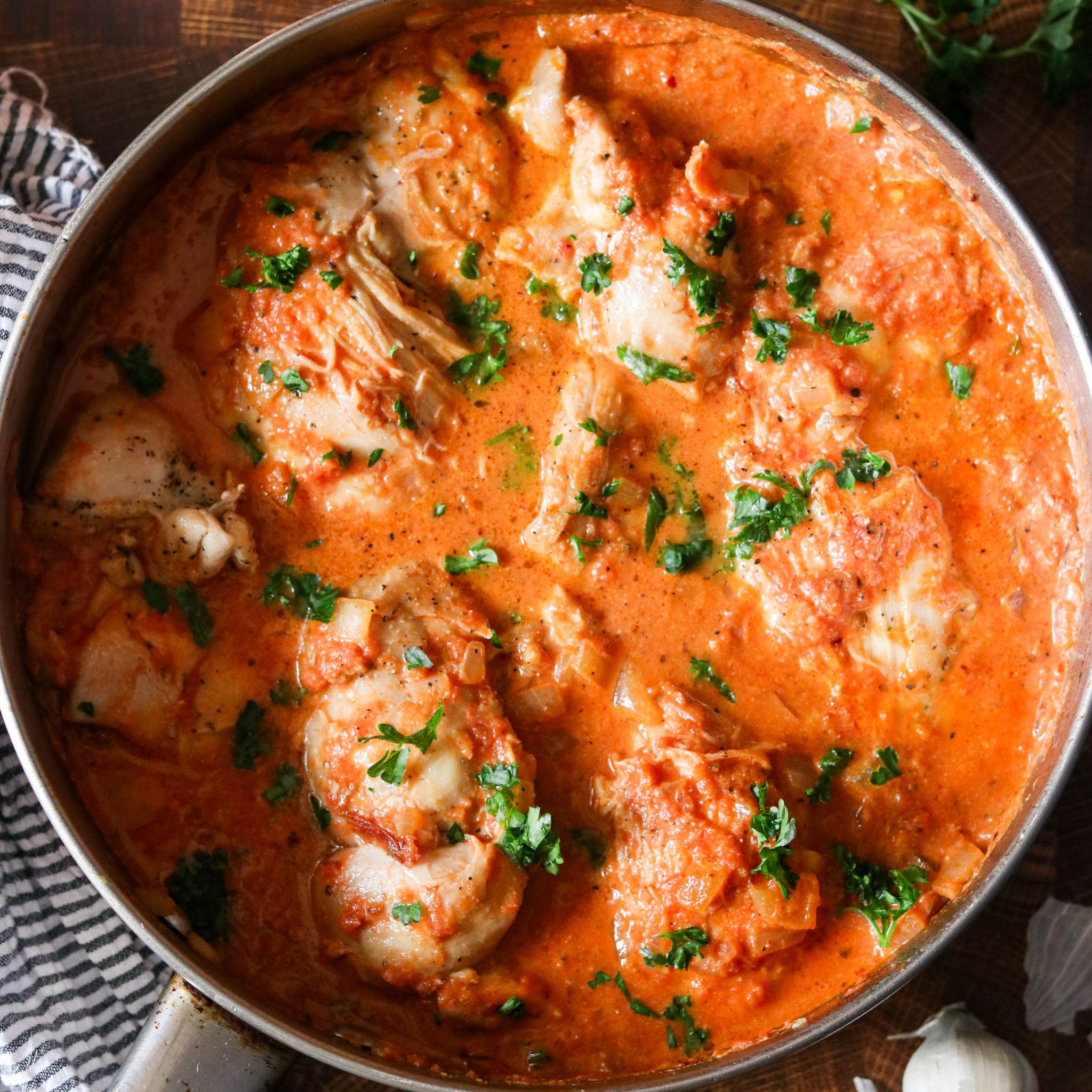 Chicken with Creamy Tomato Sauce (Paleo, Whole30) Instant Pot or