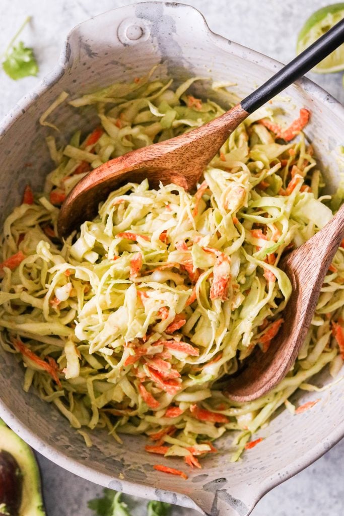 Avocado Lime No Mayo Coleslaw (Paleo, Whole30, Low Carb, Vegan, AIP ...