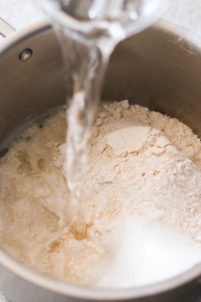 Mixing dough ingredients