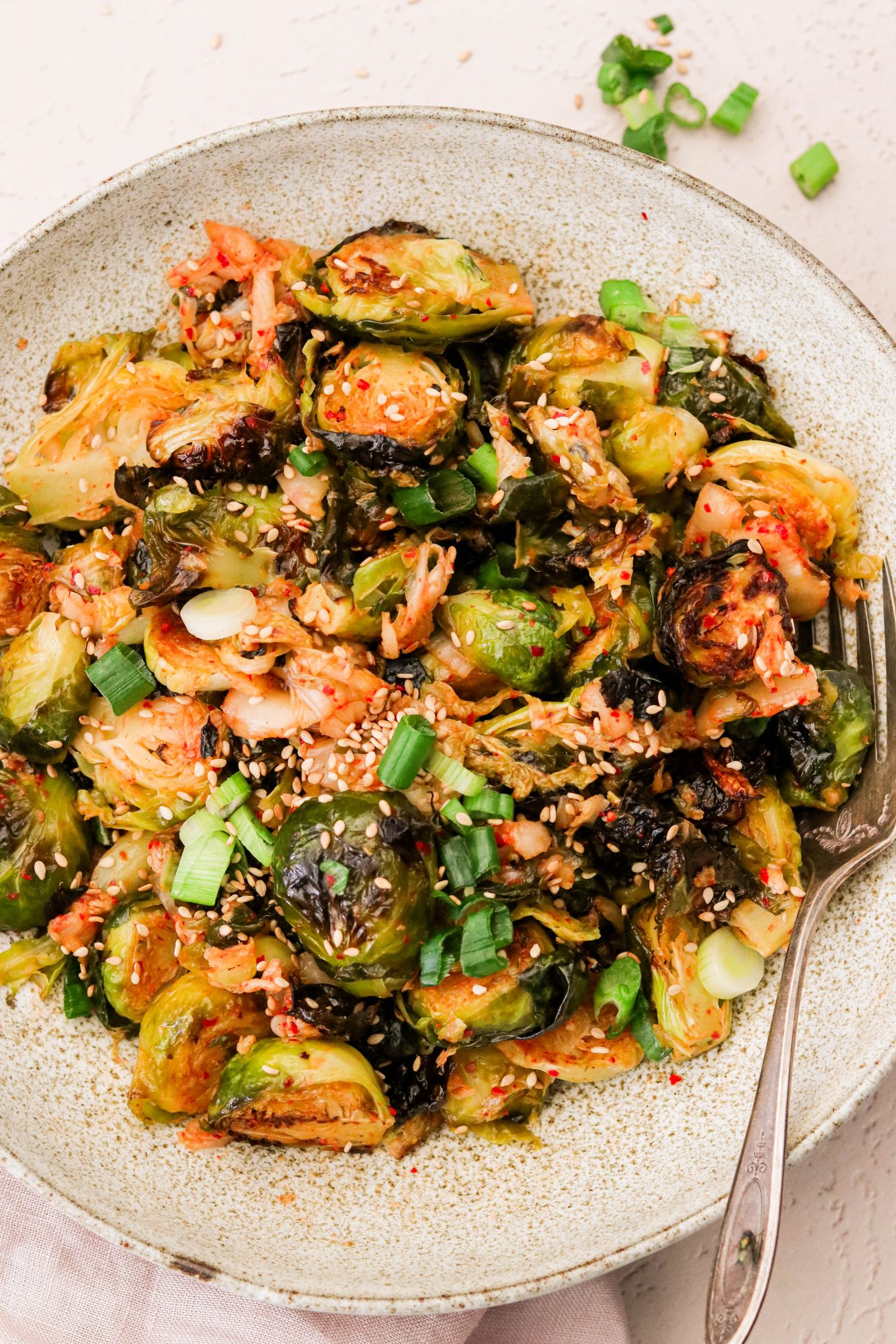 Kimchi Brussels Sprouts (Paleo, Vegan Option) What Great Grandma Ate