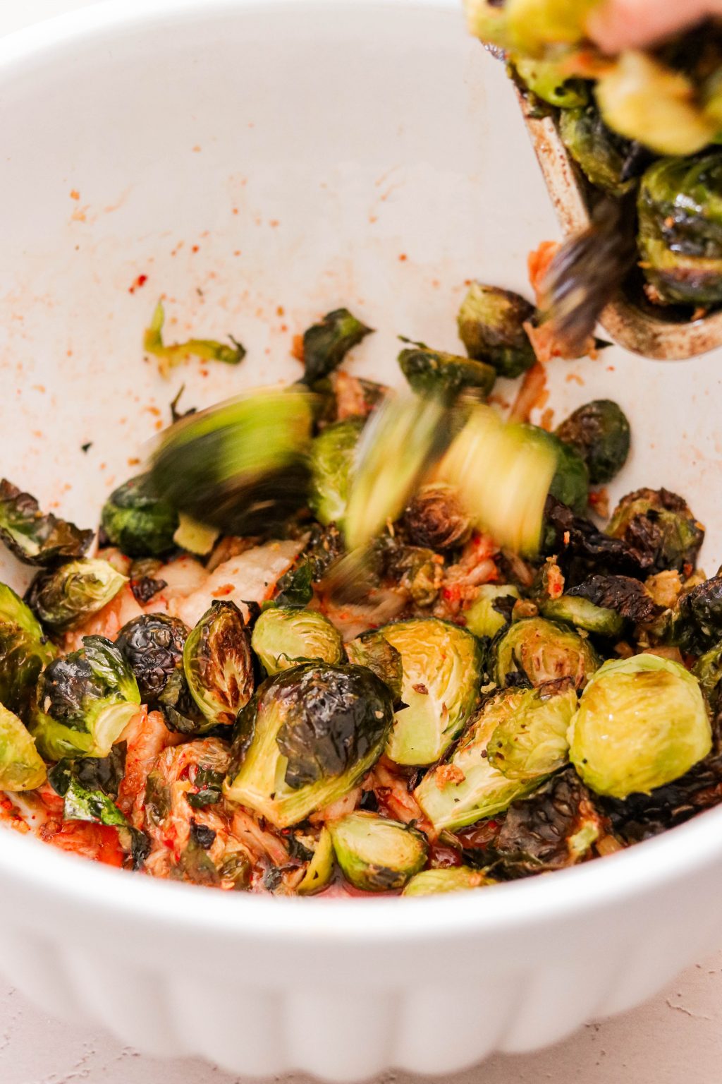 Kimchi Brussels Sprouts (Paleo, Vegan Option) What Great Grandma Ate