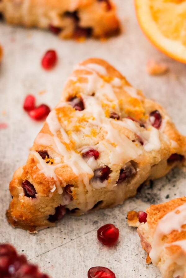 pomegranate orange scone
