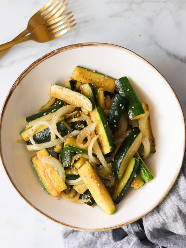 Sautéed Asian Zucchini and Onions What Great Grandma Ate