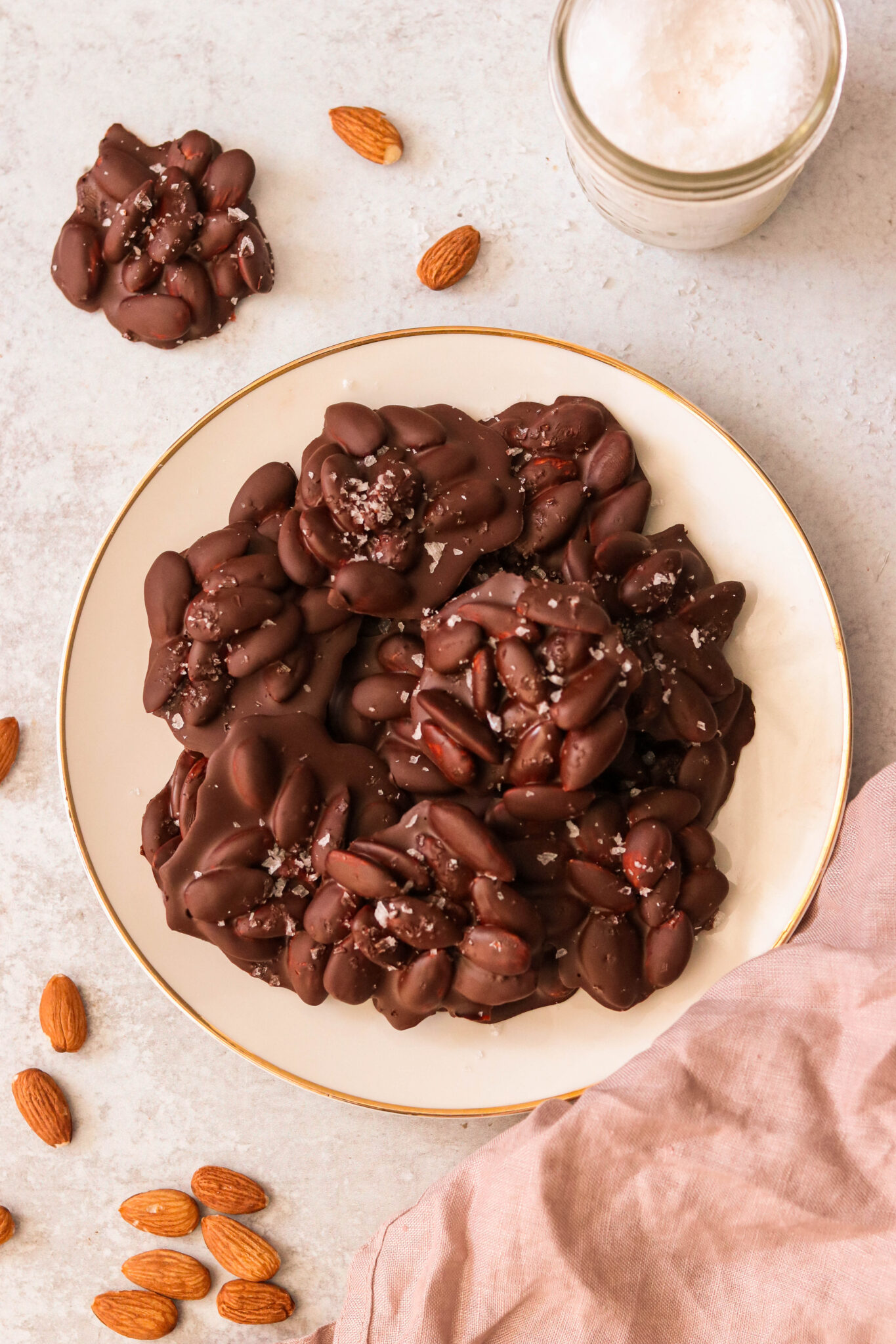 3 Ingredient Chocolate Almond Clusters (Paleo, Vegan)