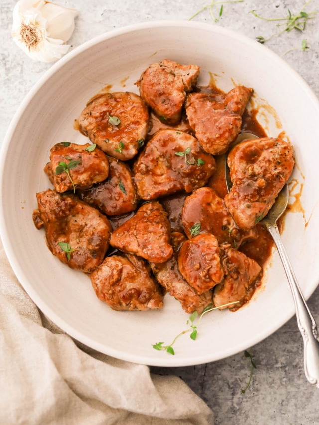 Pan Fried Pork Tenderloin in Garlic Sauce What Great Grandma Ate
