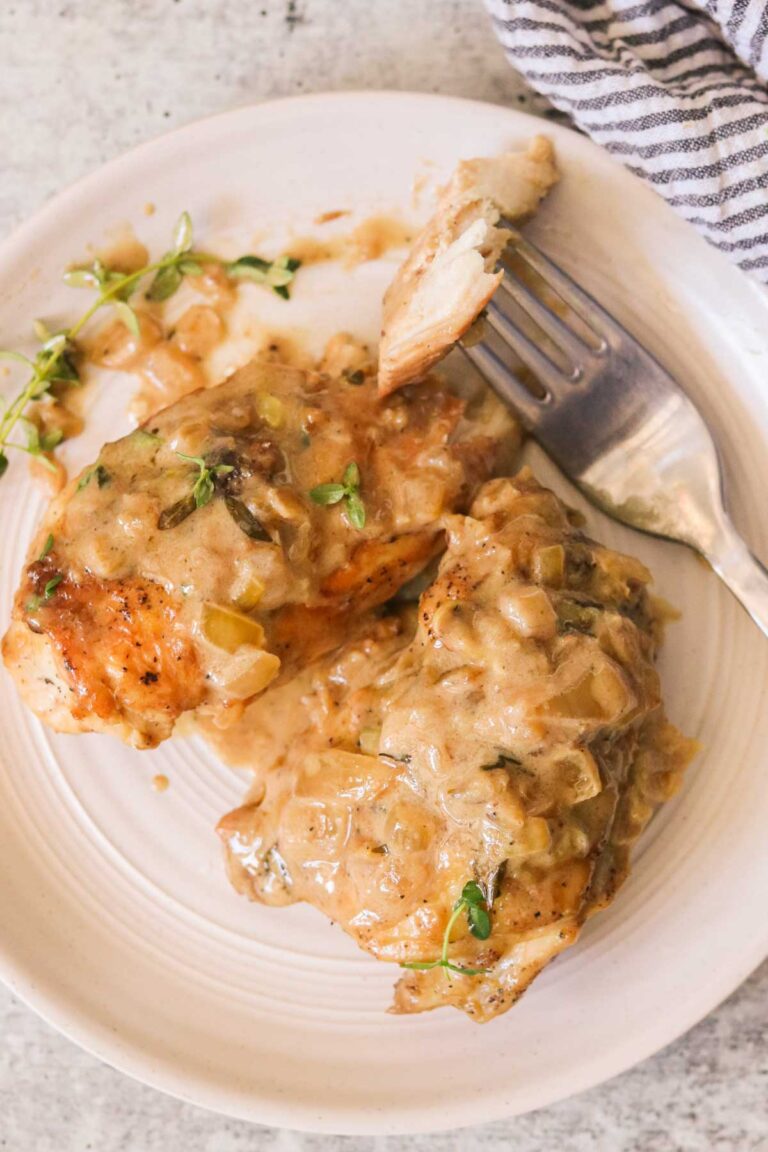 One Pan Easy Creamy Dijon Mustard Chicken Recipe