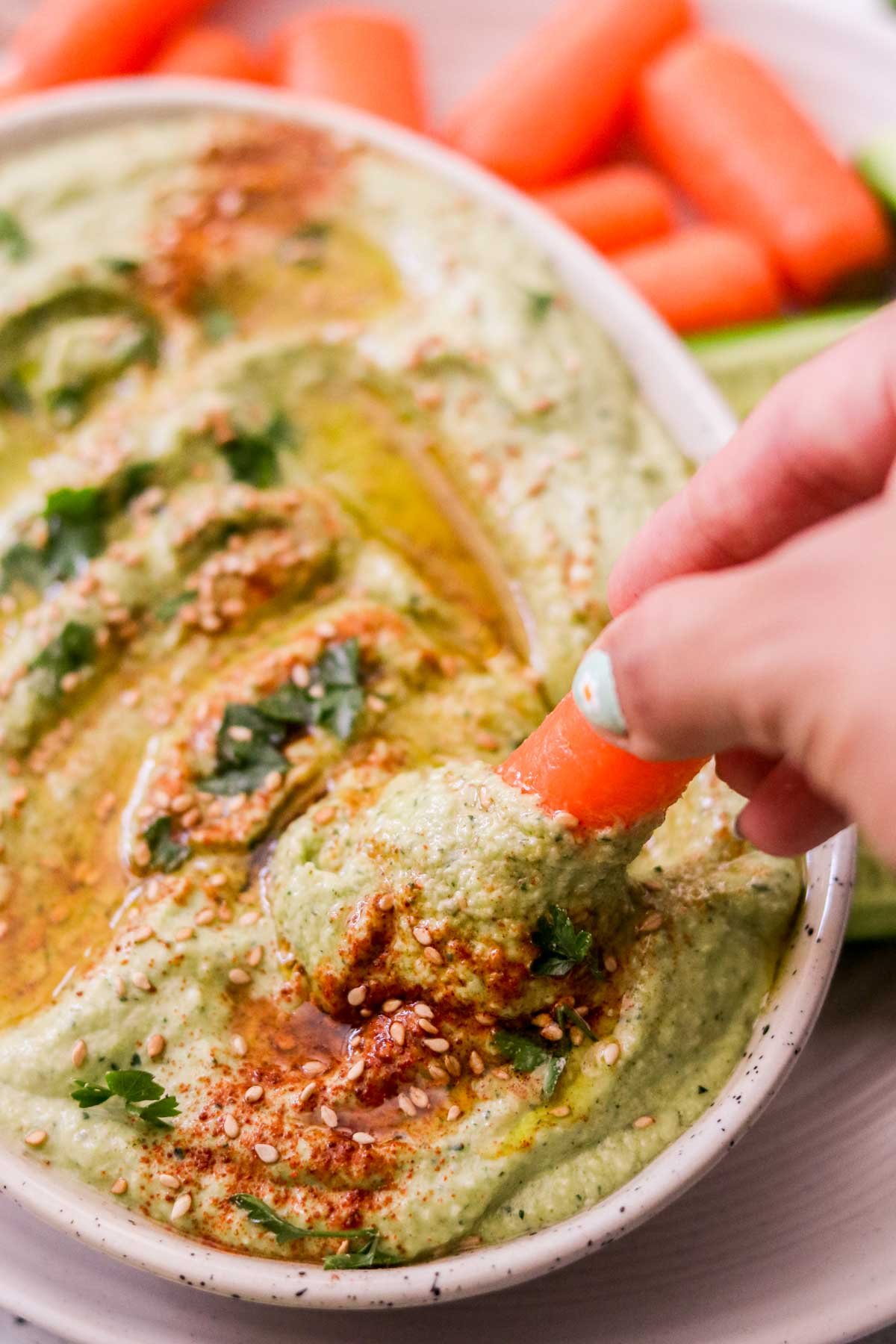 Raw Zucchini Hummus with Avocado Bean Free (Whole30, Vegan)