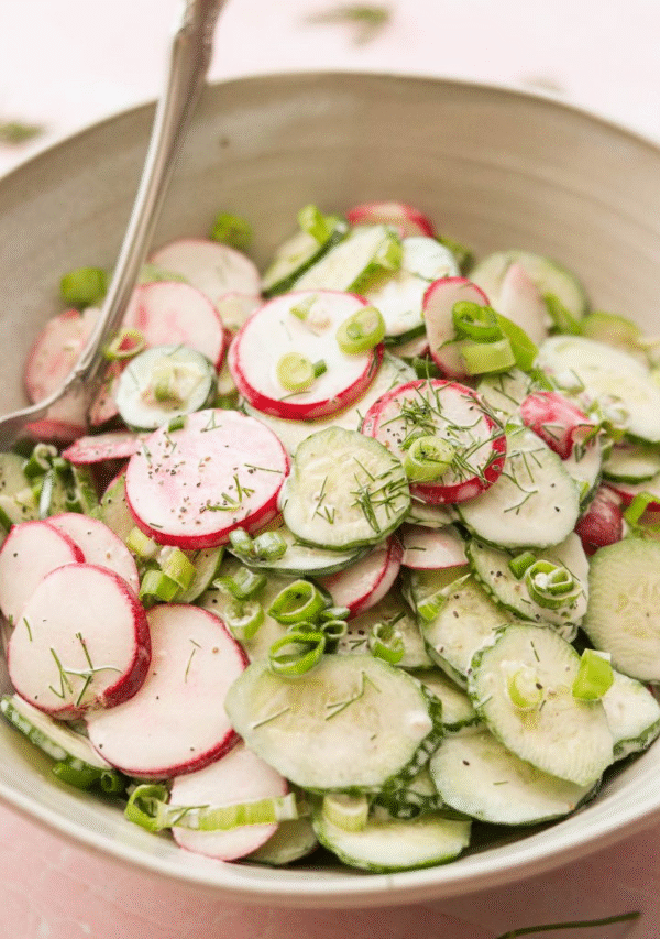 Creamy Cucumber Radish Salad