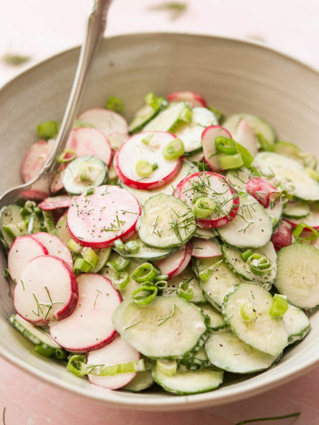 Creamy Cucumber Radish Salad What Great Grandma Ate