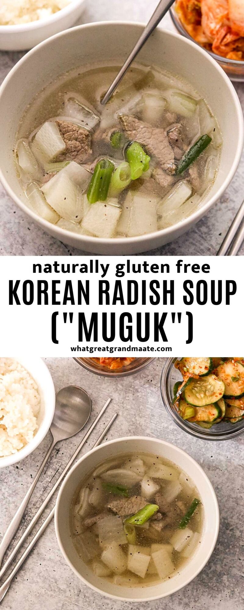 Korean Radish Soup (Muguk) What Great Grandma Ate