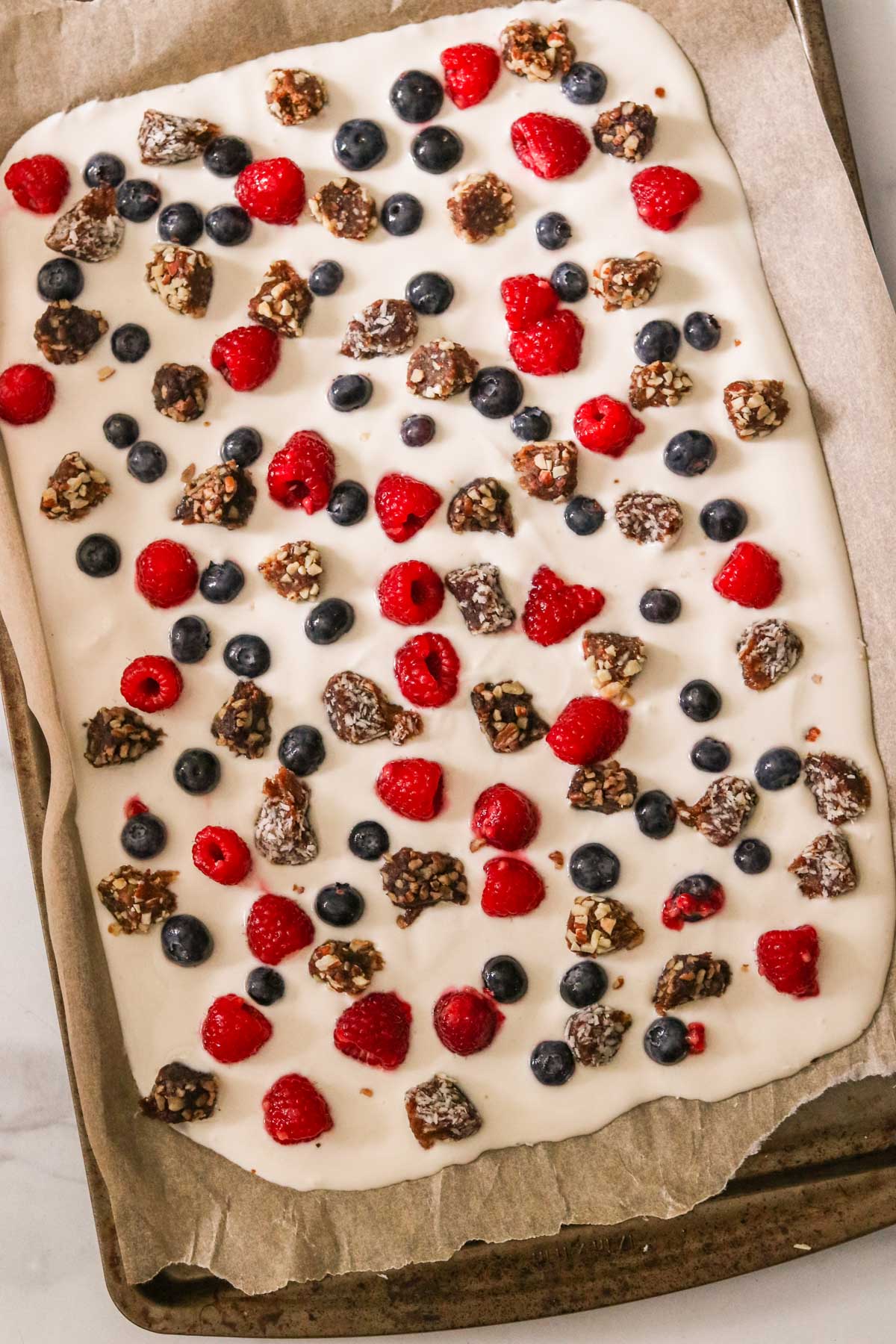Frozen Yogurt Bark with Berries (Vegan & Paleo Option)