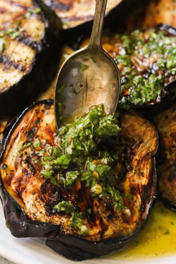 Grilled Eggplant with Chimichurri