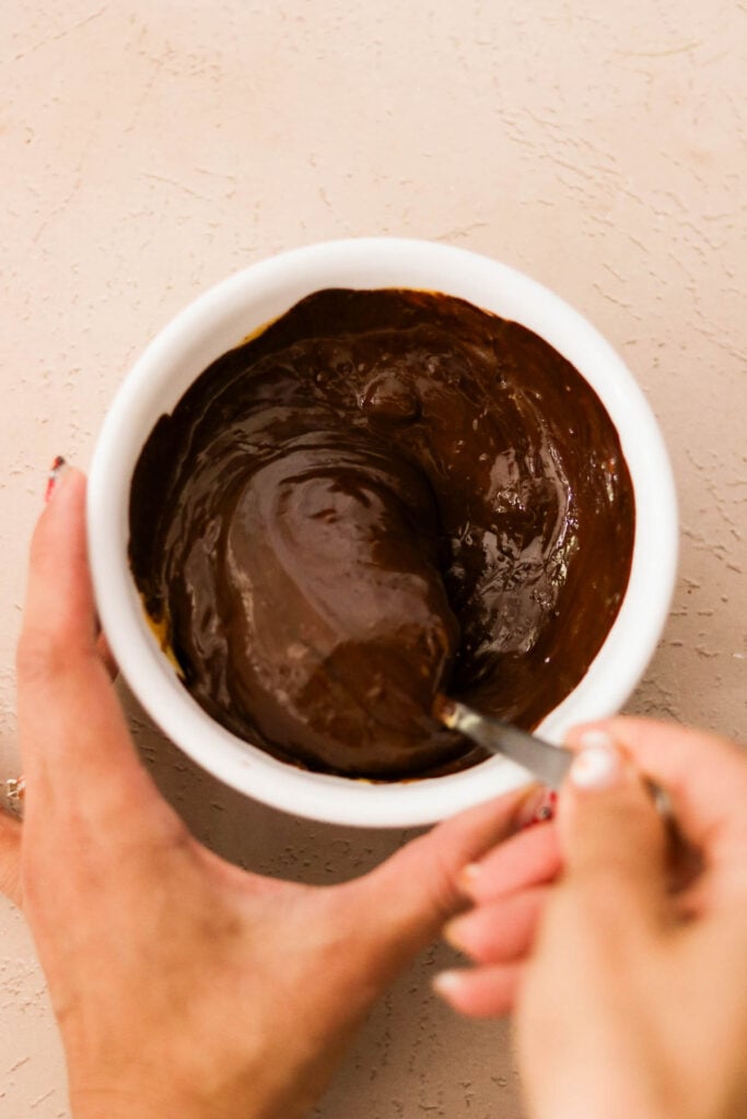 Melting chocolate in a bowl