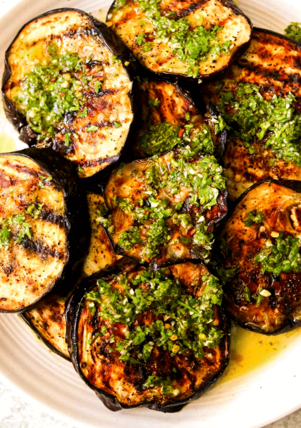 Grilled Eggplant with Chimichurri