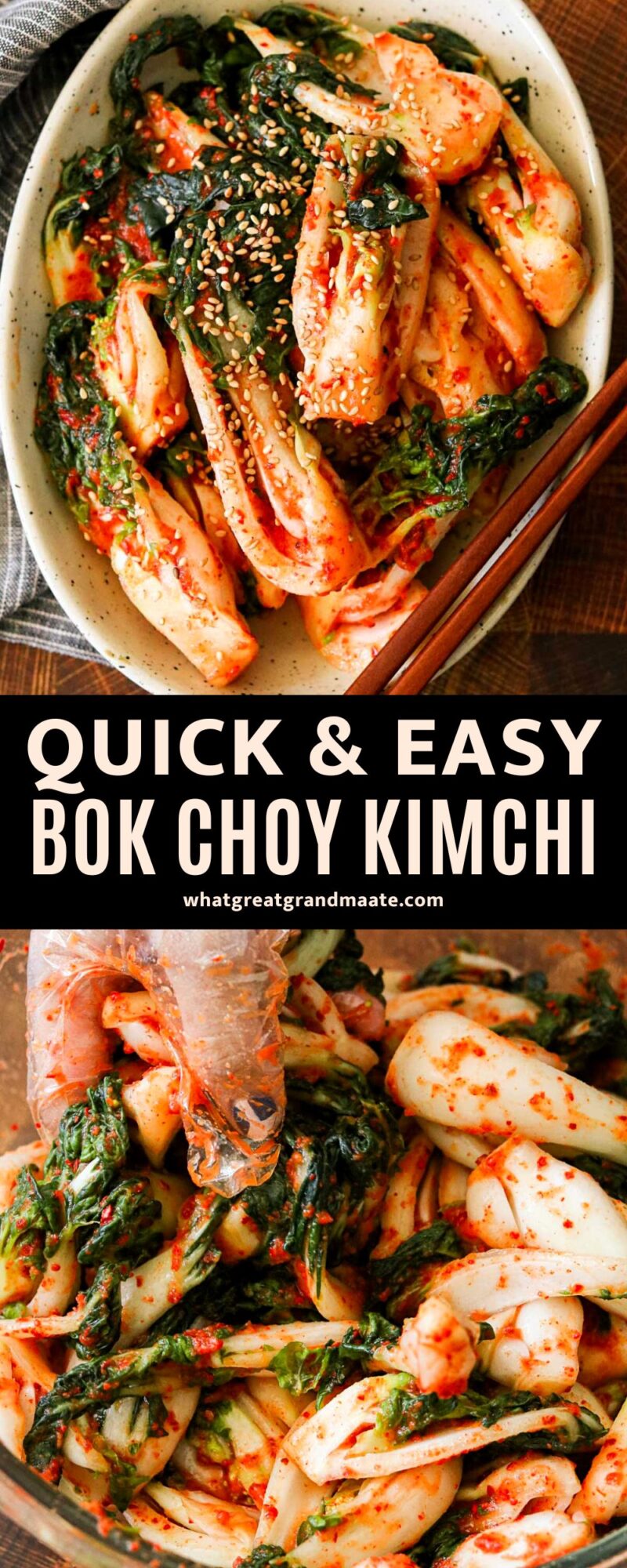 Quick & Easy Baby Bok Choy Kimchi Recipe (Geotjeori)