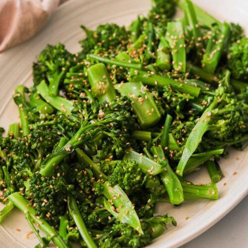 Sesame Broccolini Blanched, 2 Minutes (Vegan, Whole30, Paleo)