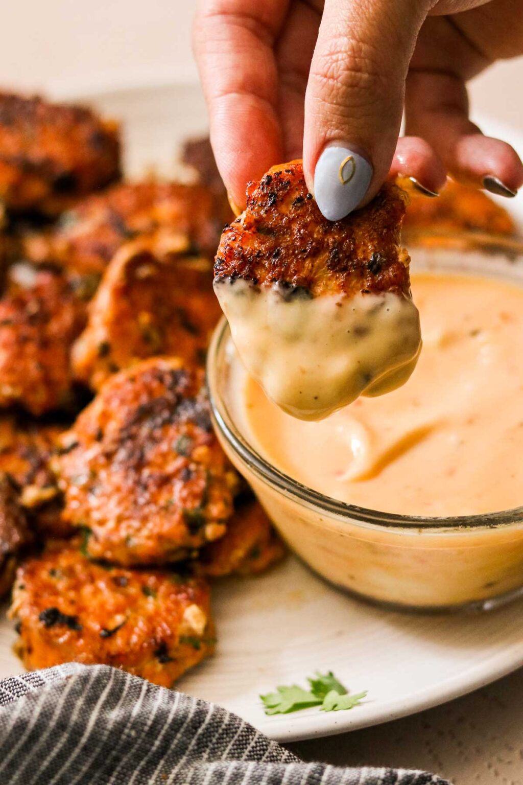 Thai Shrimp Cakes with Sweet Chili Mayo (Gluten Free, Whole30)
