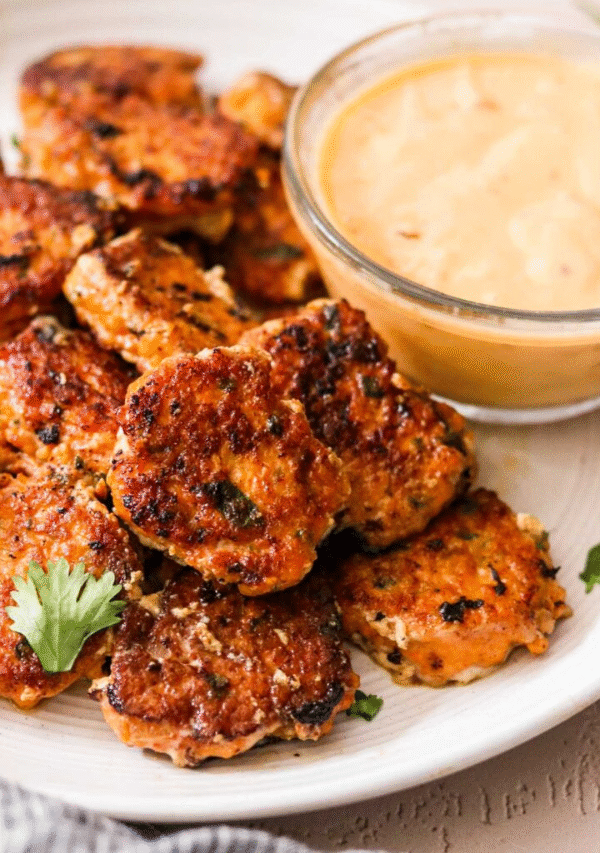 Thai Shrimp Cakes with Sweet Chili Mayo