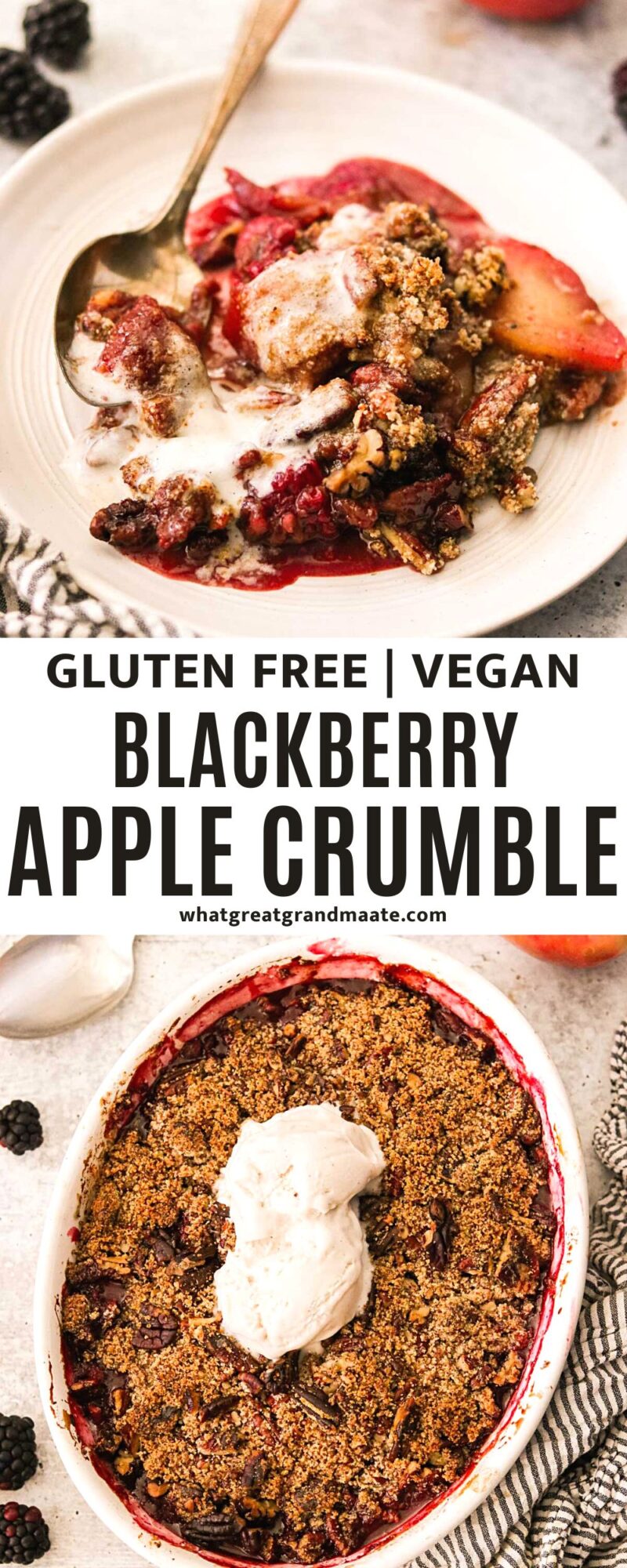 Easy Blackberry and Apple Crumble Recipe (Vegan)