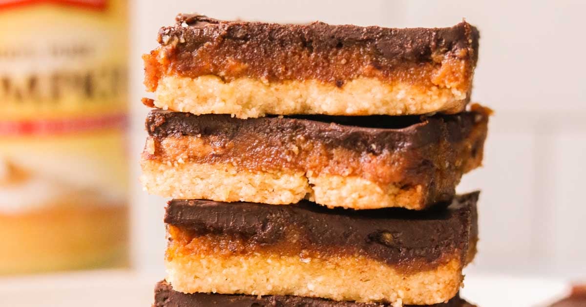 Peanut Butter Pumpkin Bars (Vegan, Gluten Free) Only 8 Ingredients!