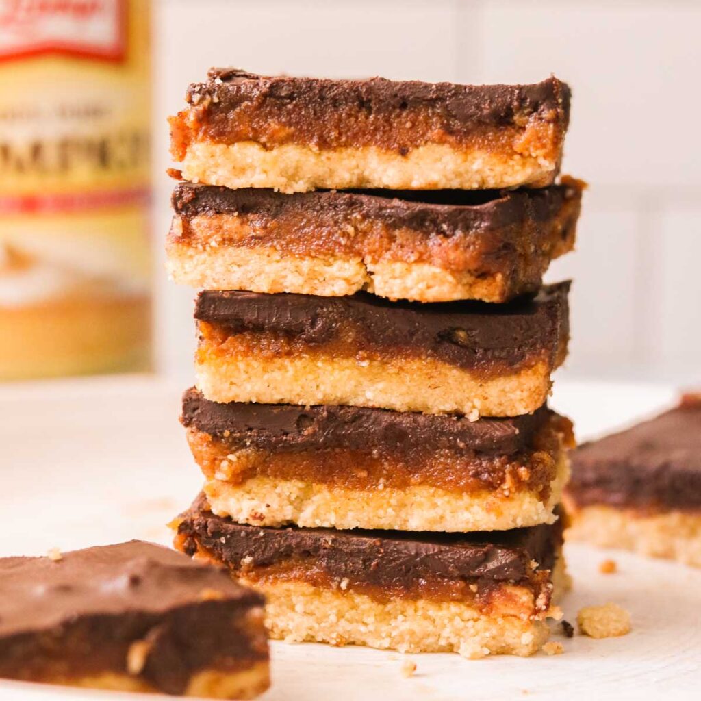 Peanut Butter Pumpkin Bars (Vegan, Gluten Free) Only 8 Ingredients!