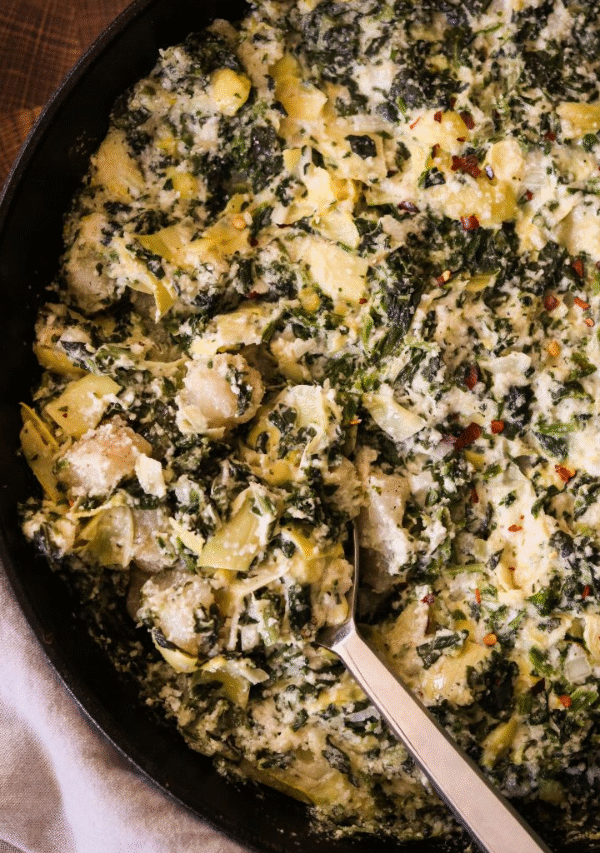Spinach and Artichoke Baked Gnocchi Casserole