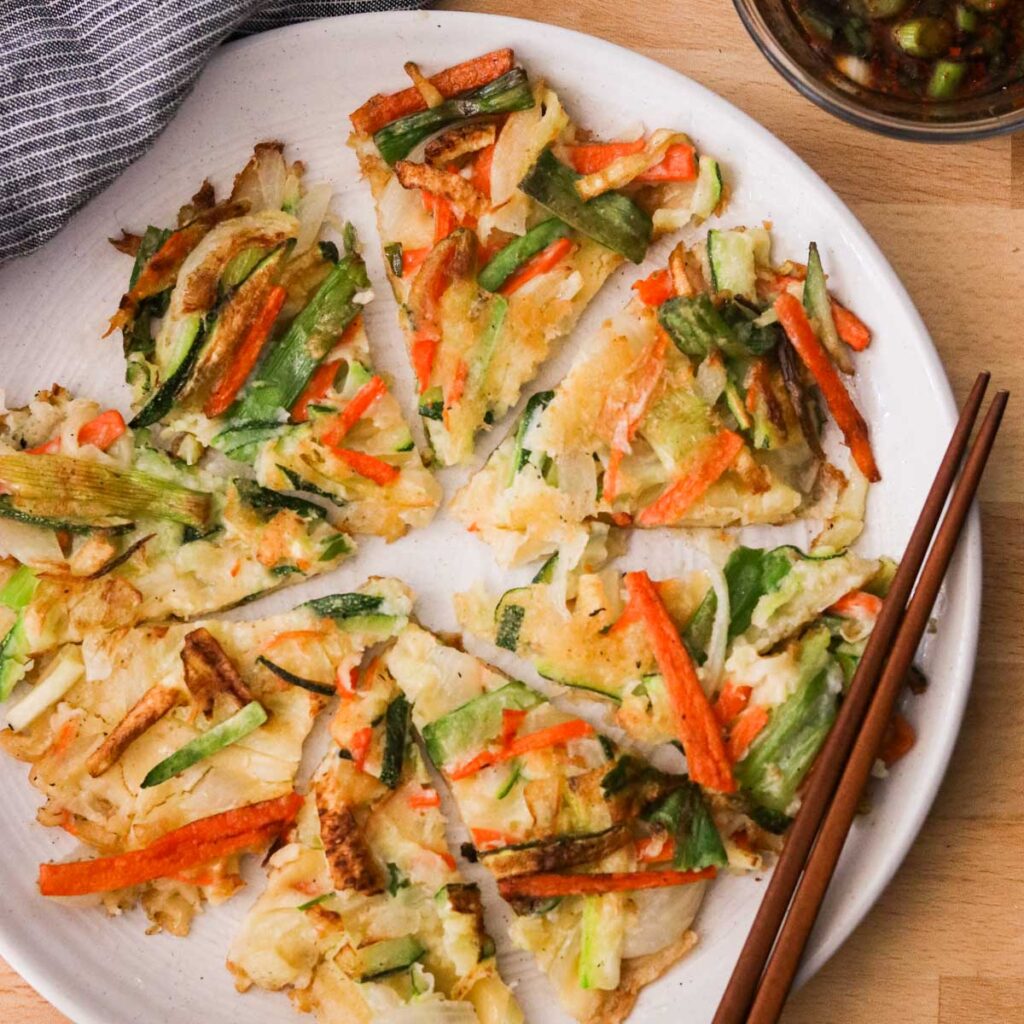 Easy Korean Vegetable Pancake Yachaejeon What Great Grandma Ate