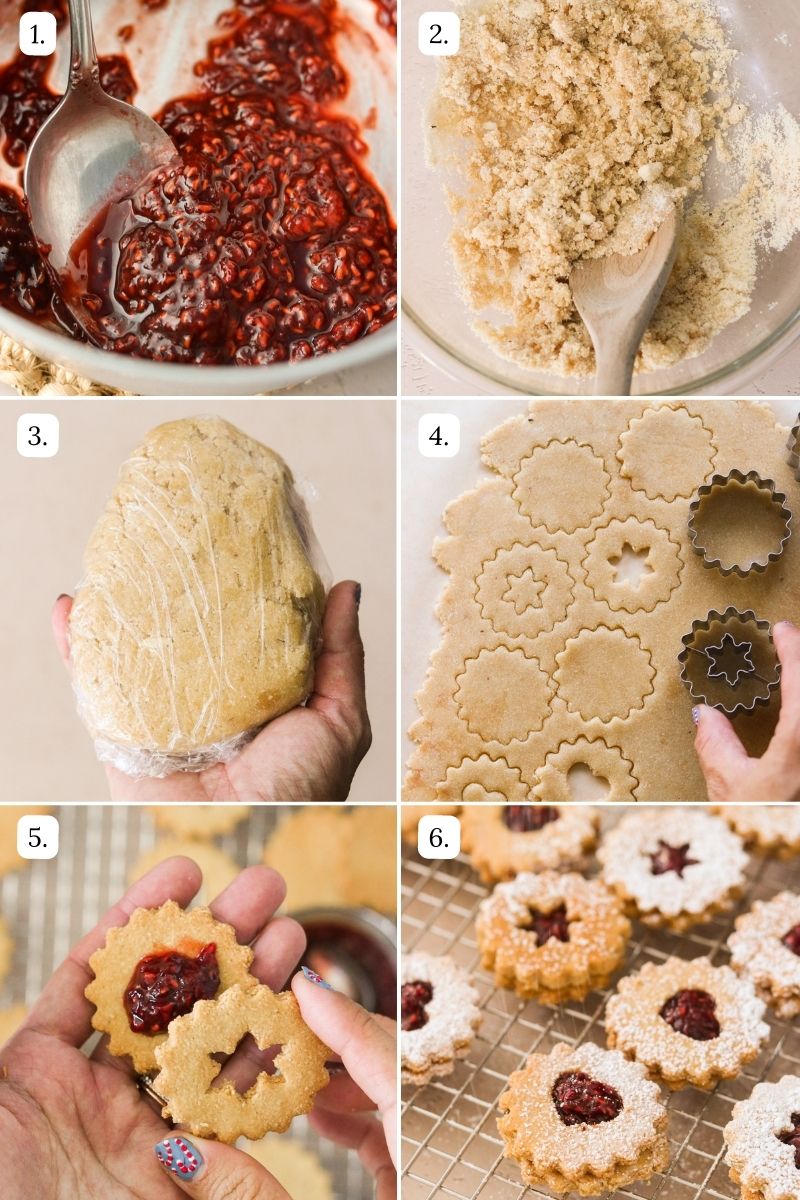 six numbered step by step photos showing how to make this recipe. 