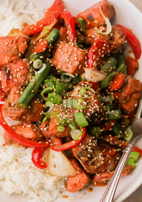 Quick & Easy Asian Salmon Stir Fry
