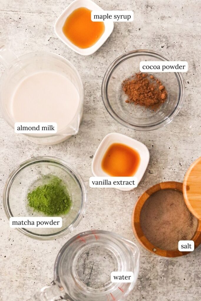 Hot Chocolate Matcha Latte with Almond Milk What Great Grandma Ate