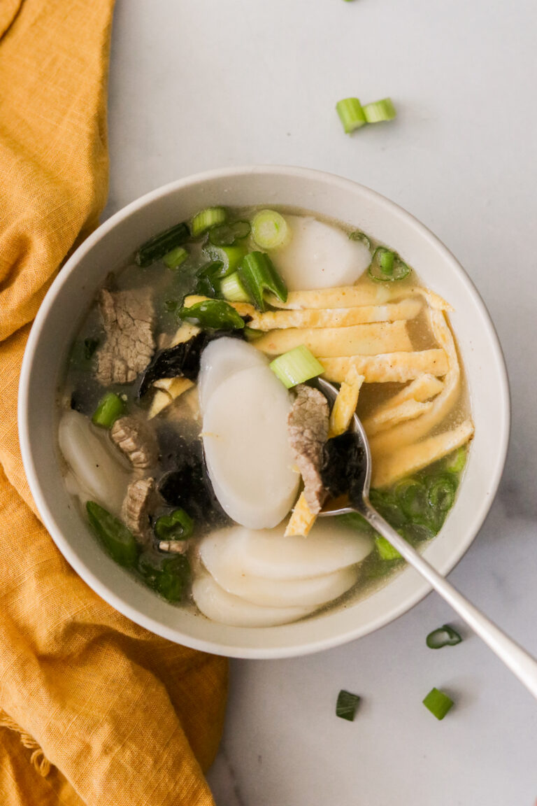 TteokGuk 떡국 Korean Rice Cake Soup What Great Grandma Ate