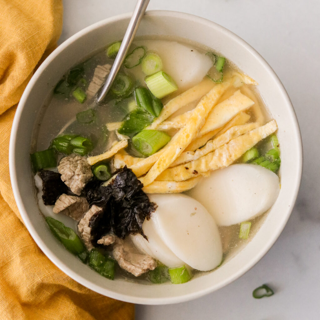 TteokGuk 떡국 Korean Rice Cake Soup What Great Grandma Ate