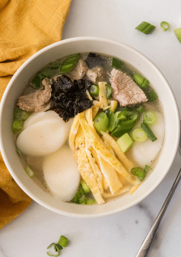 Korean Rice Cake Soup - TteokGuk