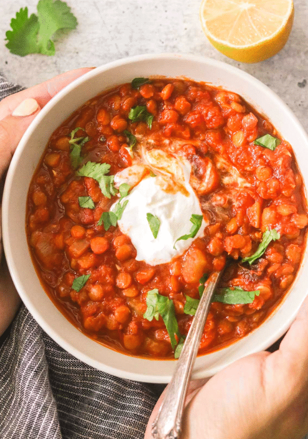 Moroccan Lentil Stew with Dates