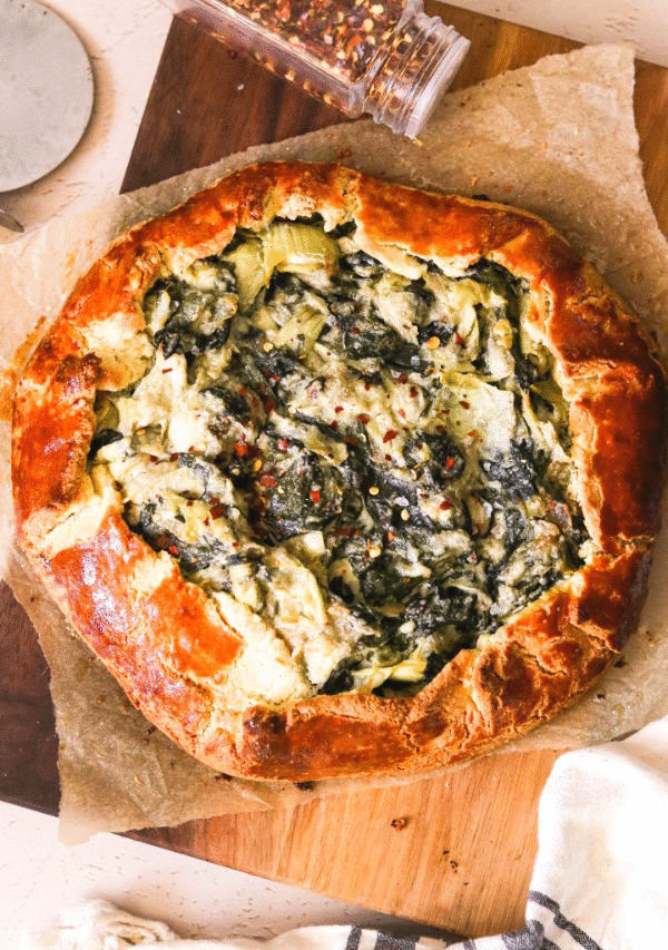 Paleo Spinach and Artichoke Galette
