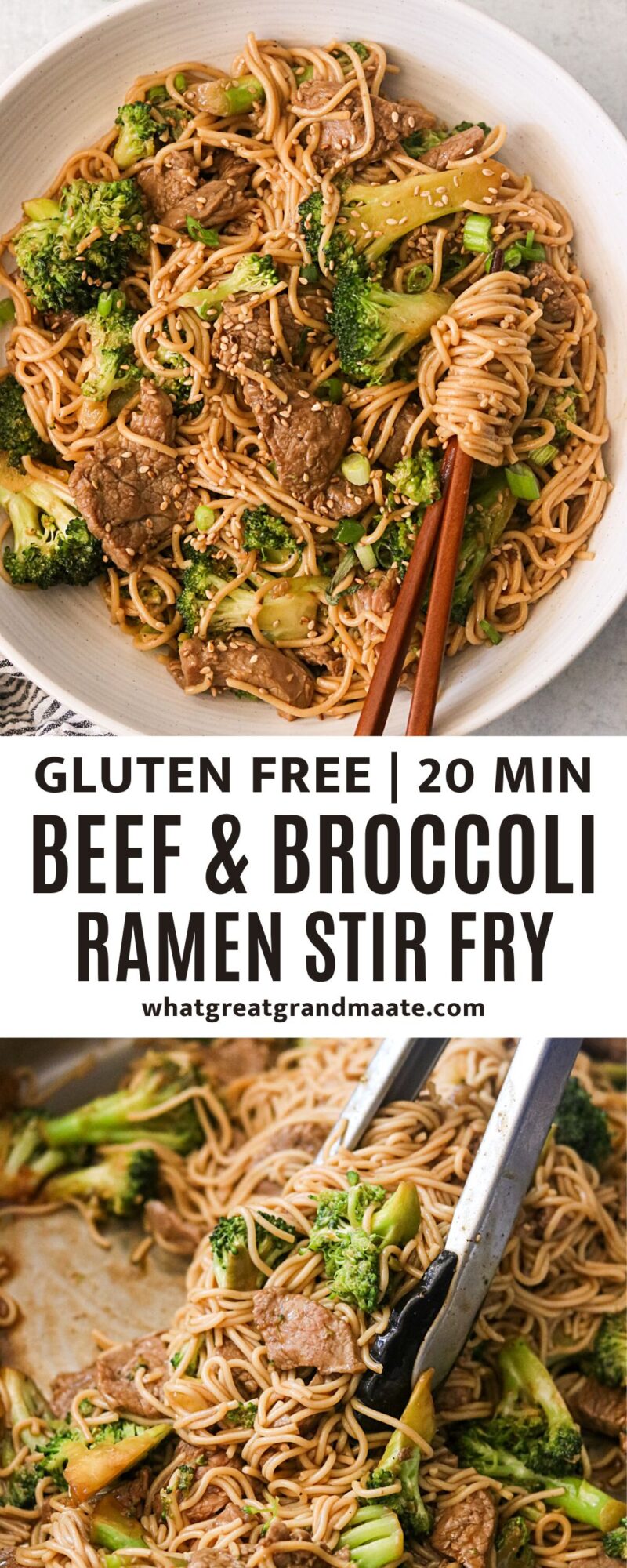 Beef and Broccoli Ramen Stir Fry (Gluten Free) What Great Grandma Ate