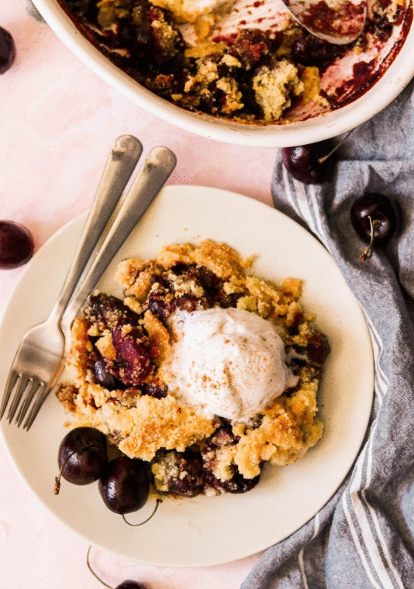 Vegan and Paleo Cherry Crumble