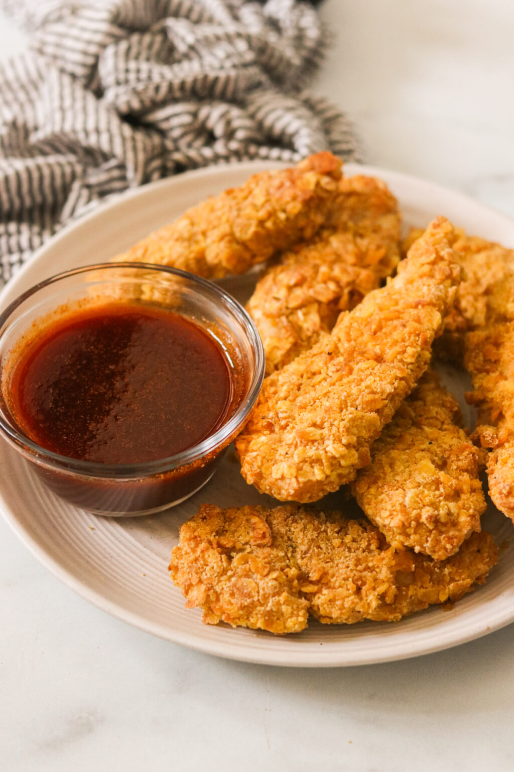 Air Fryer Gluten Free Chicken Tenders with Hot Honey