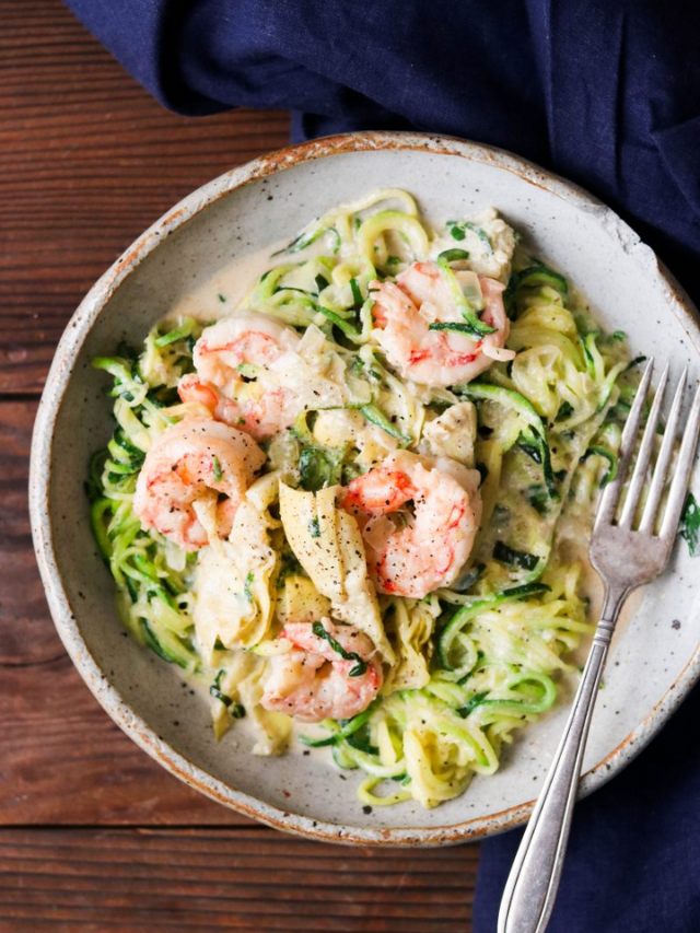 Paleo Shrimp Alfredo with Artichoke Hearts What Great Grandma Ate