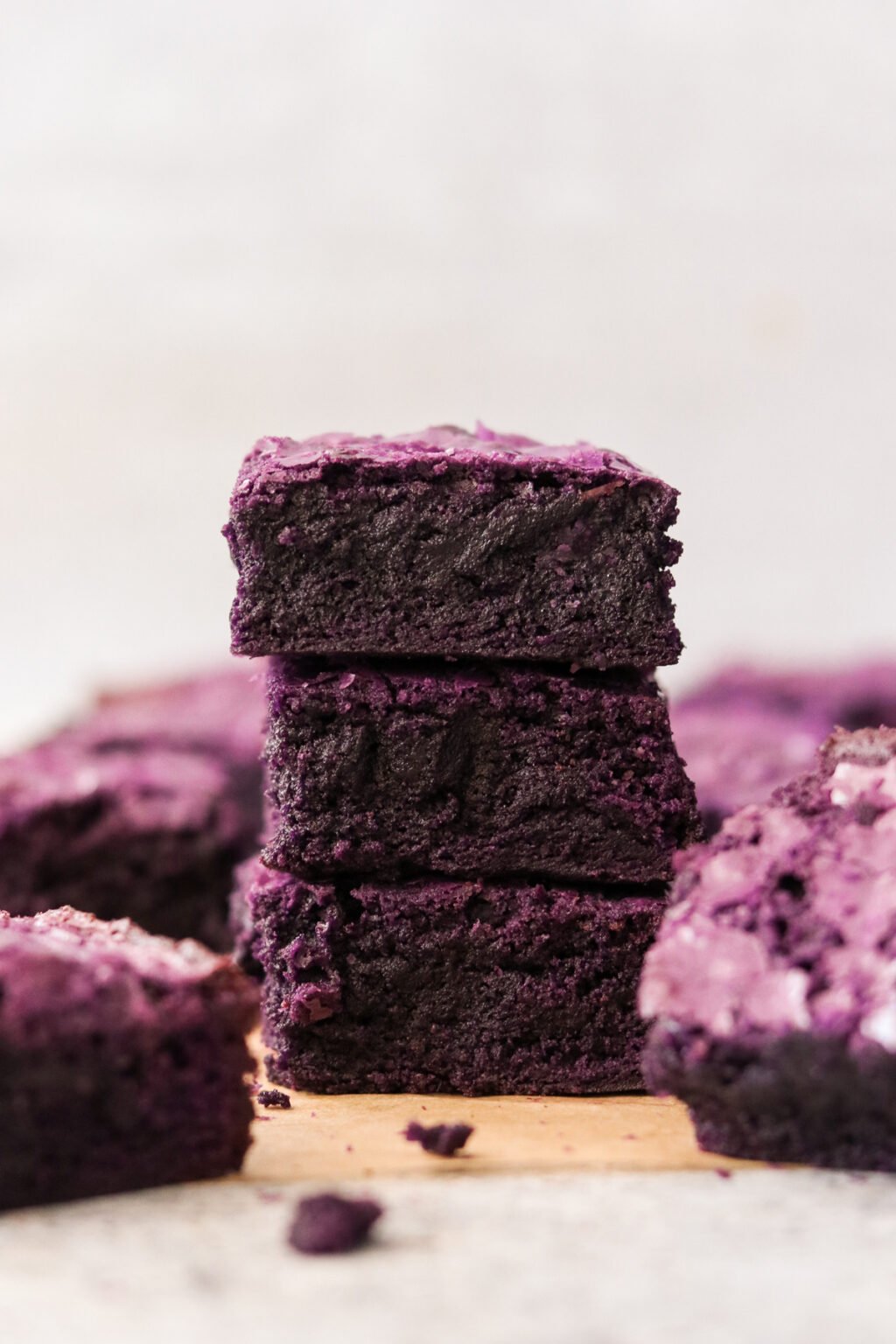 Chewy & Fudgy Purple Ube Brownies (GlutenFree)