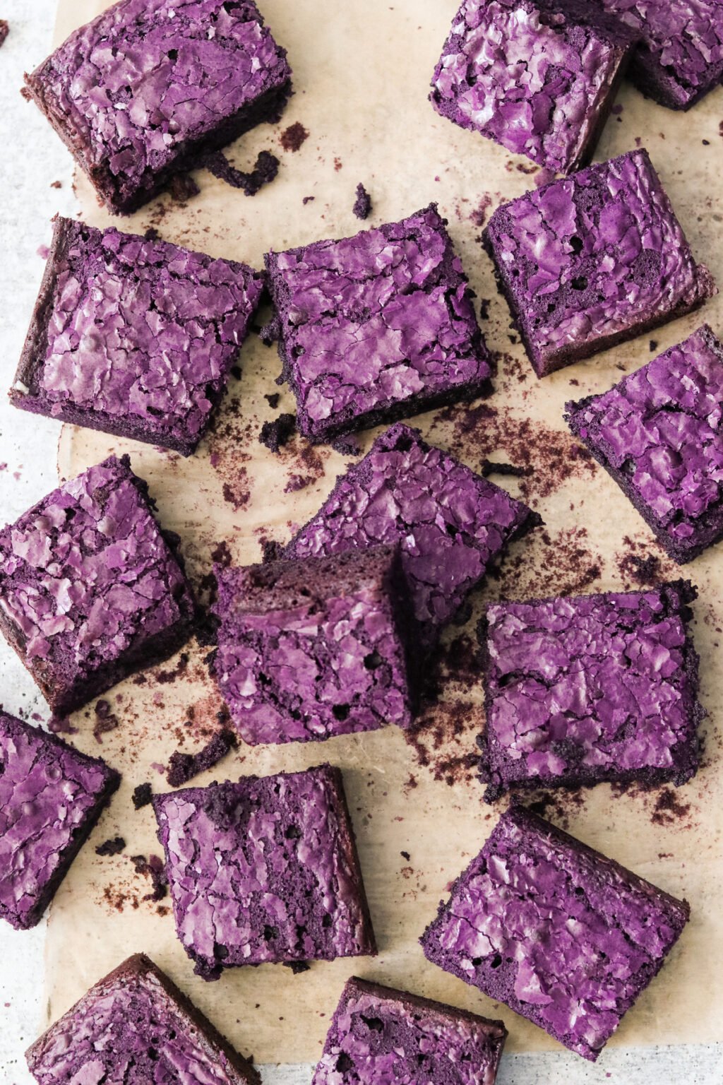 Chewy & Fudgy Purple Ube Brownies (GlutenFree)
