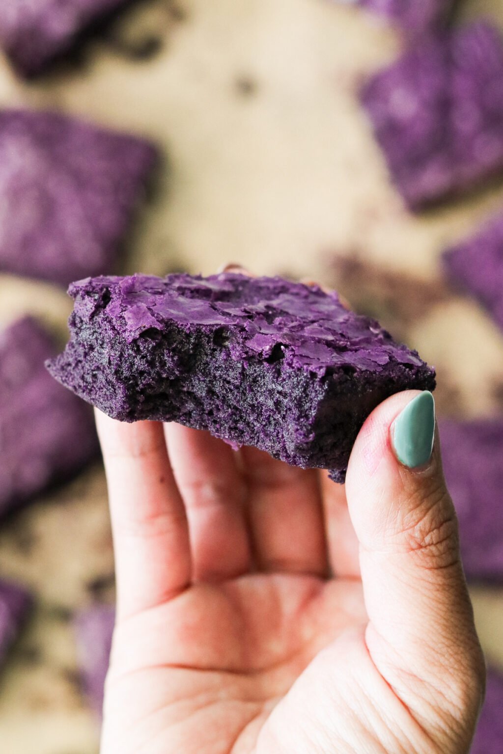 Chewy & Fudgy Purple Ube Brownies (GlutenFree)