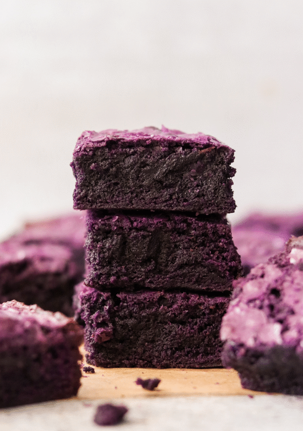 Chewy & Fudgy Purple Ube Brownies