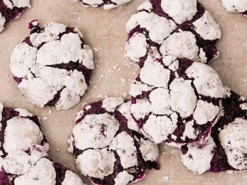 Soft & Chewy Ube Crinkle Cookies (Purple Yam Cookies)